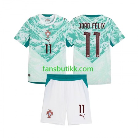 Fotballdrakt Portugal Joao Felix 11 Barn Bortetrøye 2026 2027 Kortermet